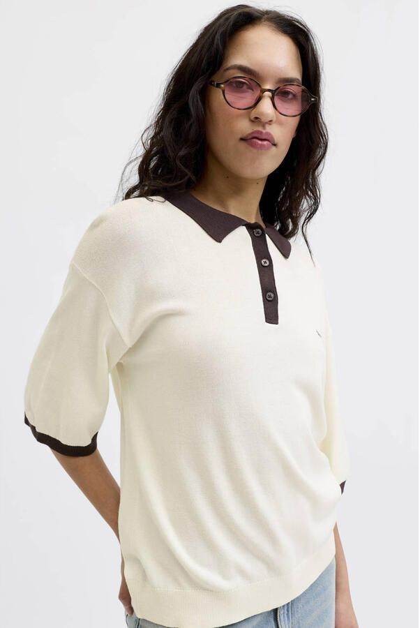 JJXX Gebreid shirt met Polokraag Model 'VILDA' - Foto 2