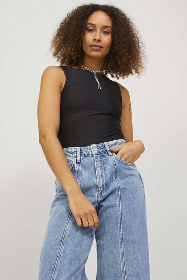 Jack & jones Saga Zwarte Mouwloze Top Black Dames