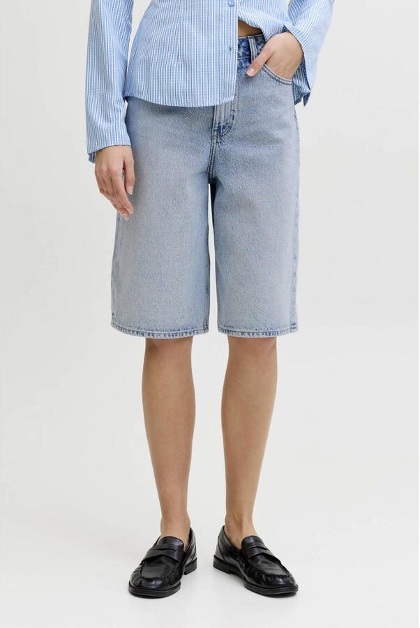 JJXX wide leg high waist short light blue denim