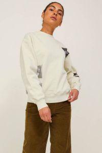 JJXX sweater JXPAMMY met printopdruk wit