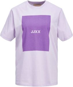 JJXX T-shirt JXAMBER met printopdruk lila paars