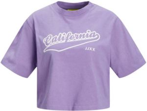 JJXX T-shirt JXBROOK met printopdruk paars