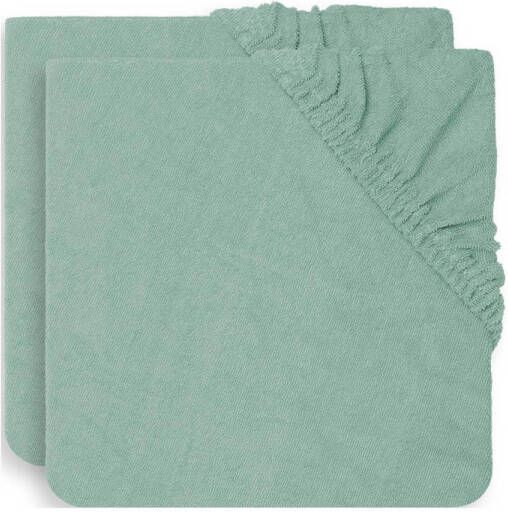 Jollein aankleedkussenhoes badstof 75x85cm set van 2 ash green Groen