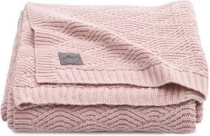 Jollein baby ledikantdeken 100x150 cm River knit pale pink