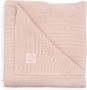 Jollein baby ledikantdeken Basic knit 100x150 cm Pale pink Babydeken Roze - Thumbnail 1