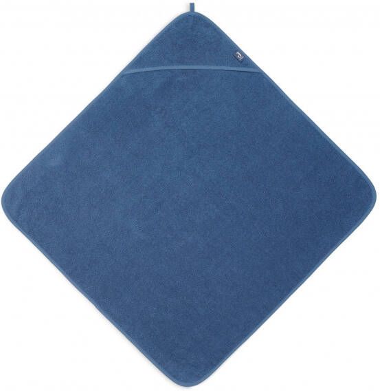 Jollein badcape badstof 75x75cm jeans blue Handdoek badcape Blauw