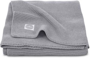 Jollein Basic knit wiegdeken 75x100 cm stone grey