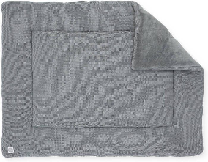 Jollein boxkleed Basic knit 80x100 cm stone grey Grijs