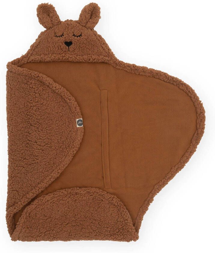 Jollein fleece wikkeldeken Bunny caramel Bruin