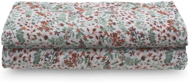 Jollein hydrofiel multidoek large 115x115cm set van 2 bloe groen