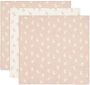 Jollein hydrofiele doek small 70x70cm Twig set van 3 Wild Rose Hydrofiele luiers Roze - Thumbnail 1