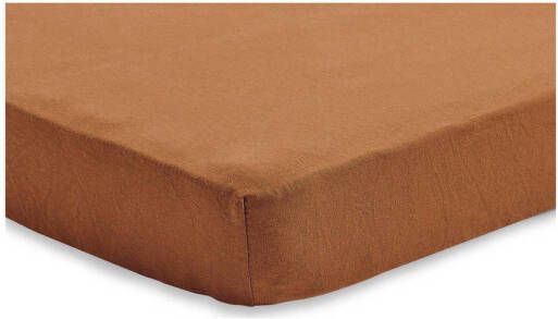 Jollein jersey baby ledikant hoeslaken 60x120cm caramel Bruin