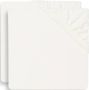 Jollein jersey ledikant hoeslaken 60x120cm set van 2 ivory Wit Effen - Thumbnail 1