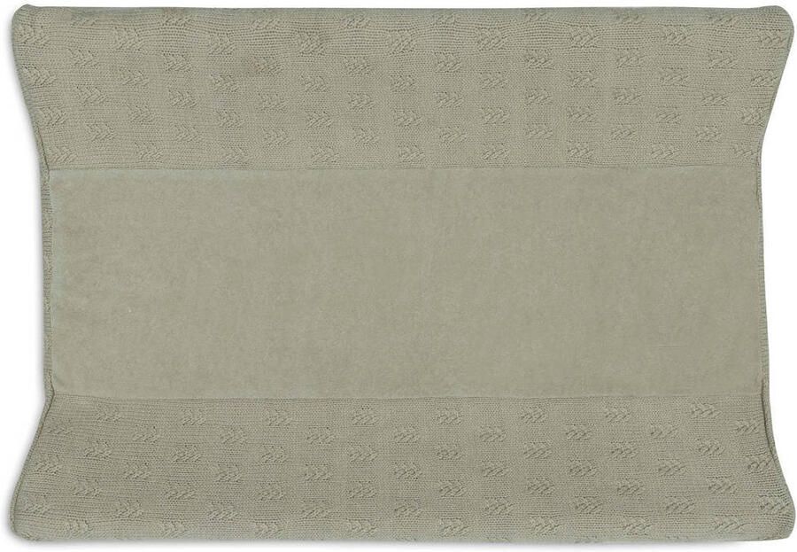 Jollein aankleedkussenhoes 50x70cm Grain Knit Olive Green Groen Effen - Foto 3