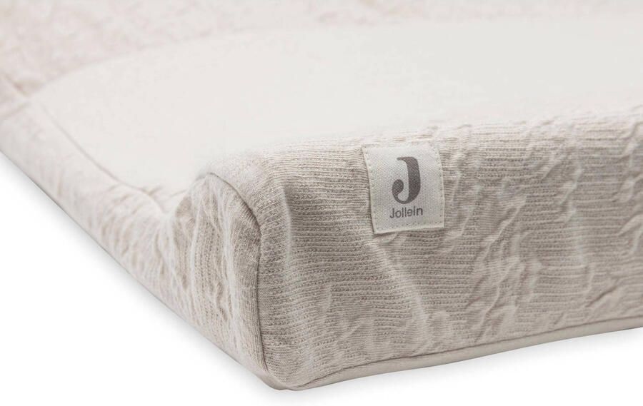 Jollein aankleedkussenhoes 50x70cm Soft Waves Nougat Beige Effen - Foto 3