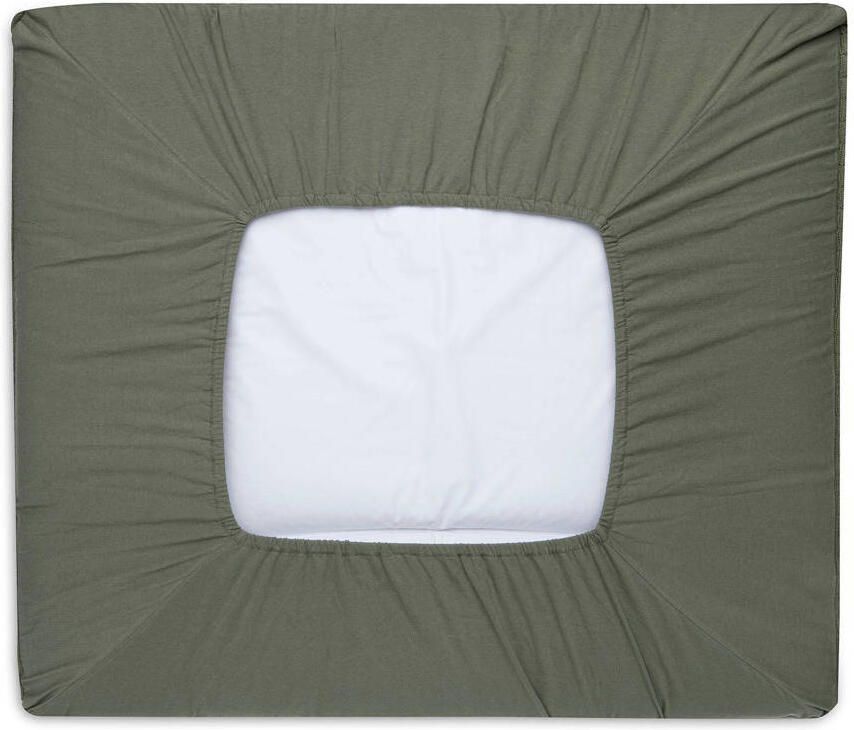 Jollein aankleedkussenhoes 75x85cm Pure Knit Leaf Green Groen Effen - Foto 3