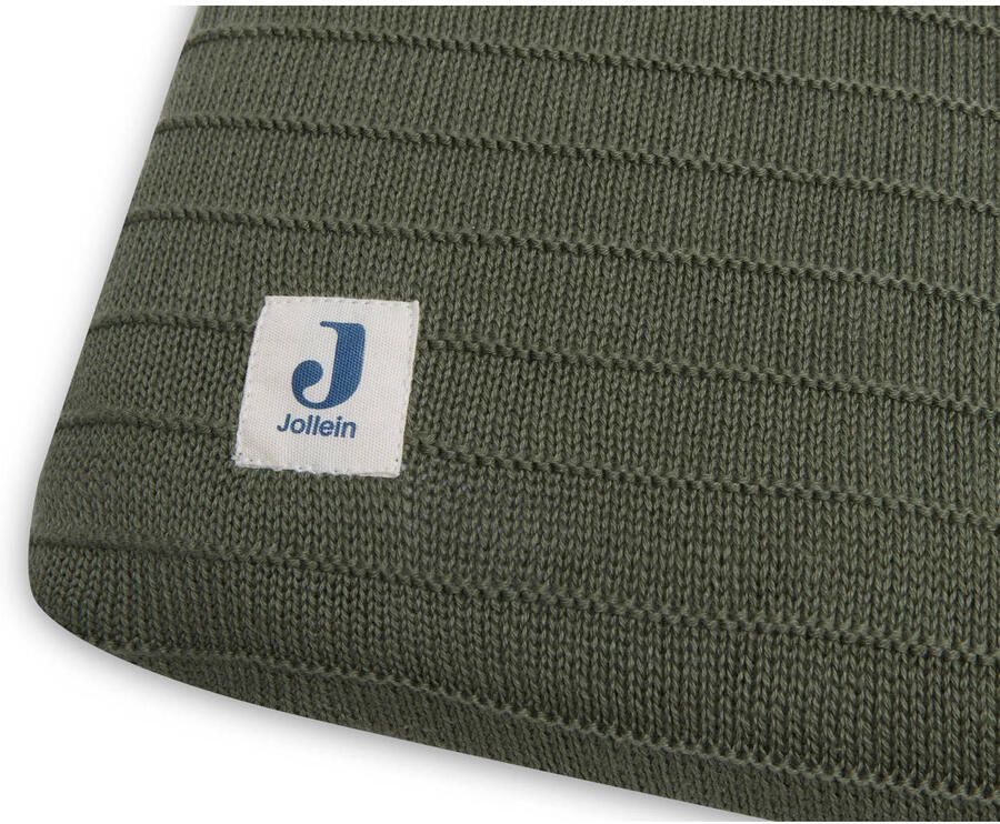 Jollein aankleedkussenhoes 75x85cm Pure Knit Leaf Green Groen Effen - Foto 2
