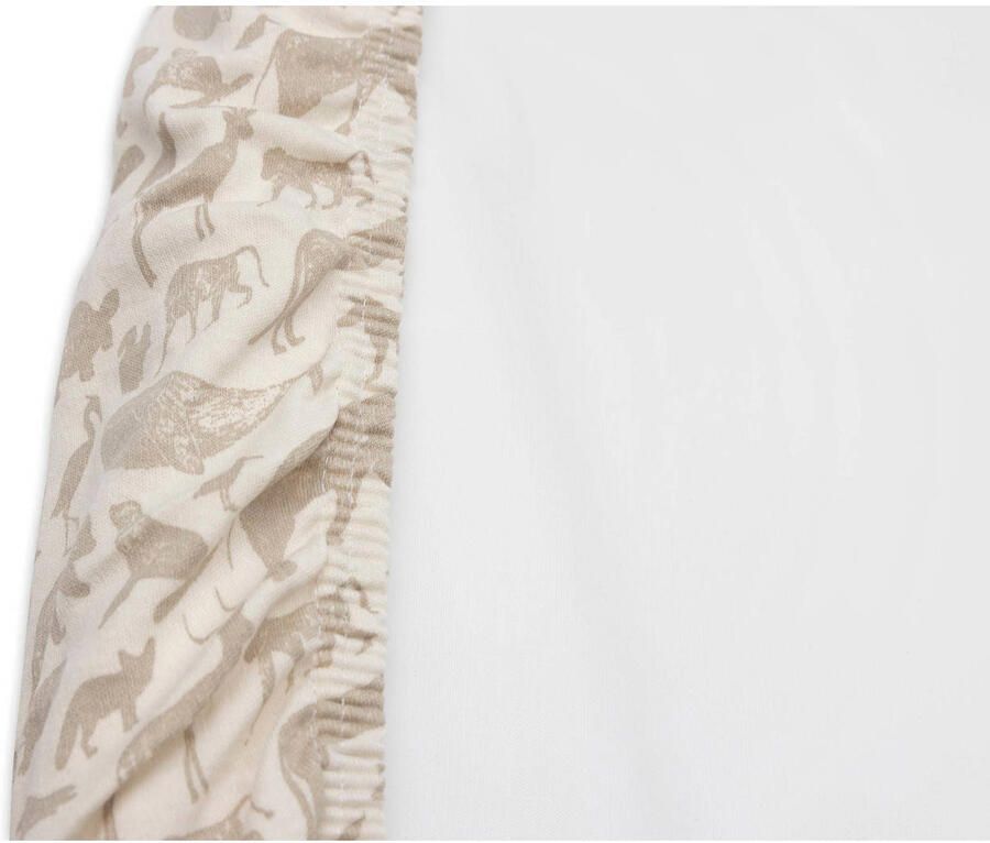 Jollein aankleedkussenhoes Jersey 50x70cm Animals Nougat Beige Dierenprint - Foto 2