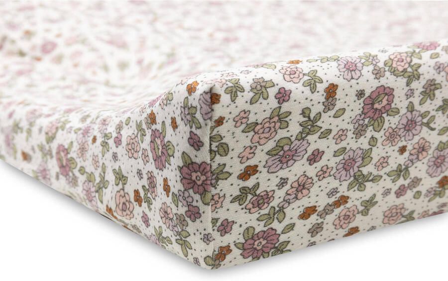 Jollein aankleedkussenhoes Jersey 50x70cm Retro Flowers Roze Bloe - Foto 3