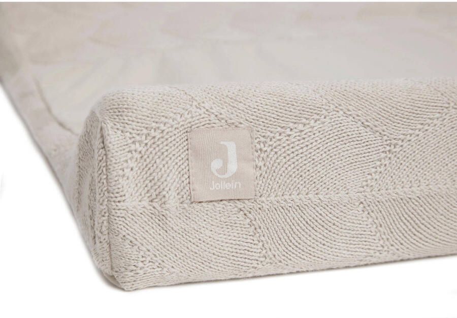 Jollein aankleedkussenhoes Shell Knit Ecru Effen | Aankleedkussenhoes van - Foto 2