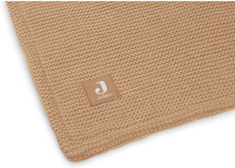 Jollein baby ledikantdeken 100x150cm Basic Knit Biscuit Fleece Babydeken Bruin - Foto 2