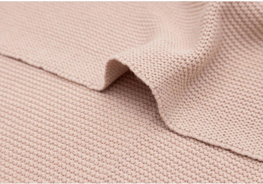 Jollein baby ledikantdeken 100x150cm Basic Knit Wild Rose Babydeken Roze - Foto 3