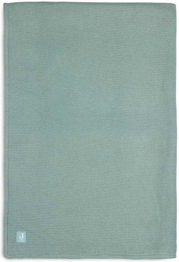 Jollein baby ledikantdeken Basic Knit 100x150cm Forest Green Fleece Babydeken Groen