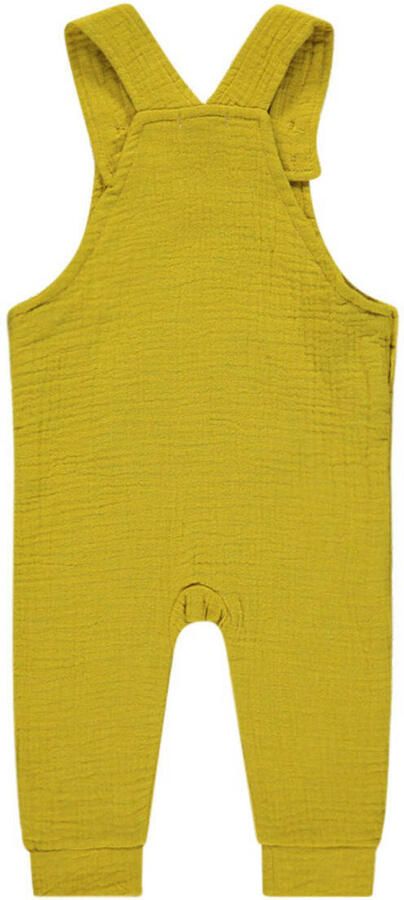 Jollein baby regular fit tuinbroek van katoen okergeel Effen 50-56