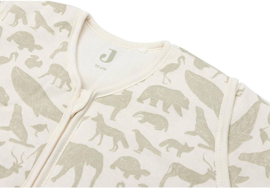 Jollein baby slaapzak met afritsbare mouw Animals Olive Green Babyslaapzak Groen 110