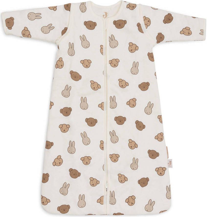 Jollein baby slaapzak met afritsbare mouw Miffy and Friends ecru bruin