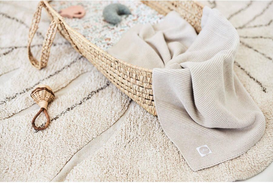Jollein baby wiegdeken 75x100cm Basic knit nougat Babydeken Beige Effen - Foto 2