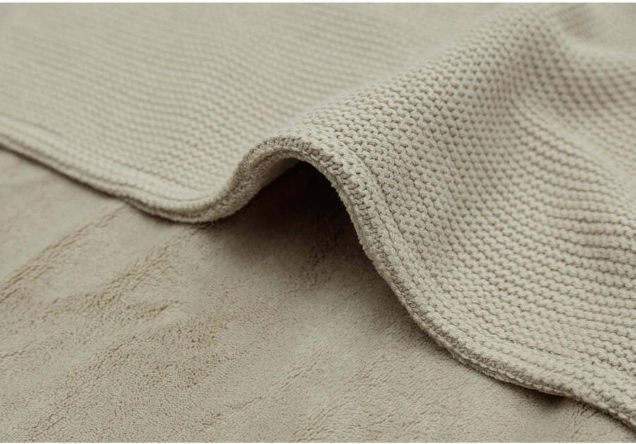 Jollein baby wiegdeken 75x100cm Basic Knit Olive Green Fleece Babydeken Groen - Foto 3
