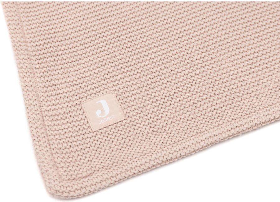 Jollein baby wiegdeken 75x100cm Basic Knit Wild Rose Fleece Babydeken Roze - Foto 3