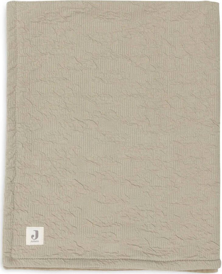 Jollein baby wiegdeken 75x100cm Soft Waves Olive Green Velvet Babydeken Groen - Foto 2