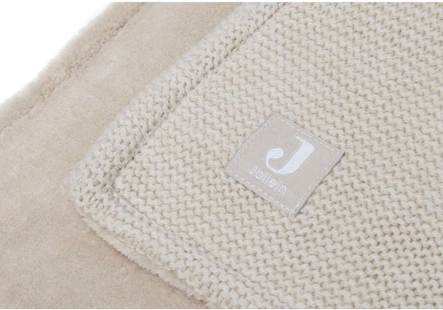 Jollein baby wiegdeken Basic Knit 75x100cm Nougat Fleece Babydeken Beige - Foto 2