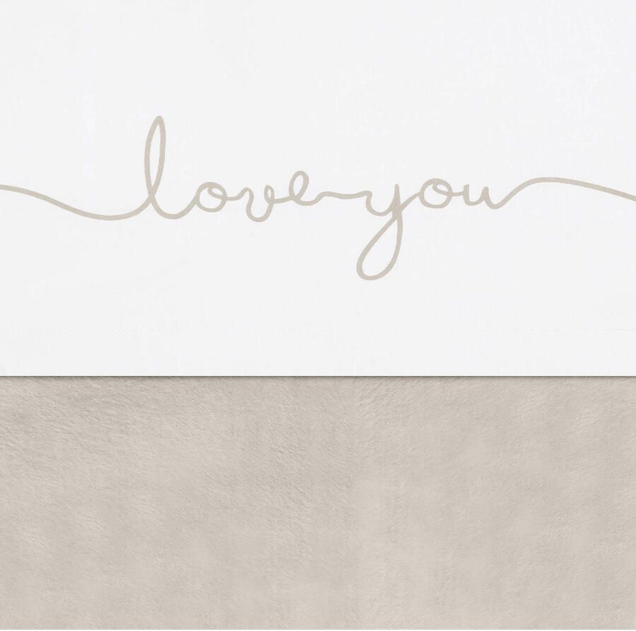 Jollein baby wieglaken 75x100cm Love you nougat Babylaken Wit Tekst - Foto 2