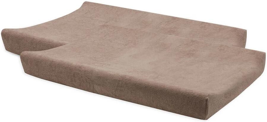 Jollein badstof aankleedkussenhoes Milky Coffee bruin (set van 2)