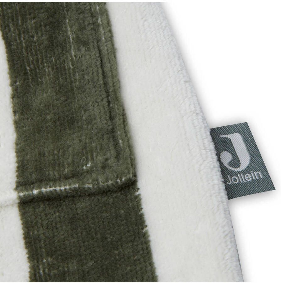 Jollein badstof badjas 3-4 jaar Stripe Terry Leaf Green GOTS Groen Streep - Foto 2