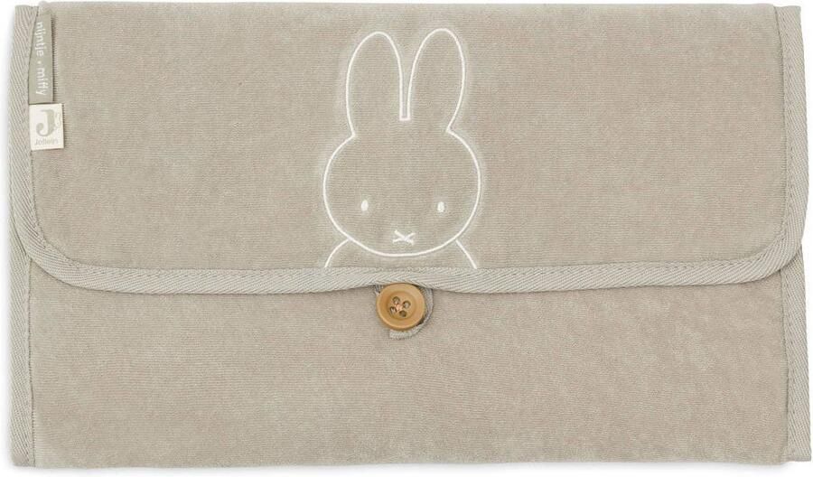 Jollein badstof verschoningsmat Miffy Olive Green Verschoonmatje Groen