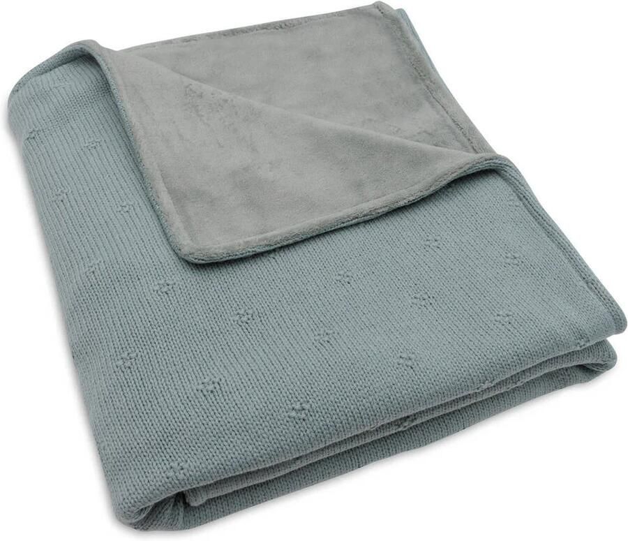 Jollein ledikant deken Cosy Knit Sea Green Velvet