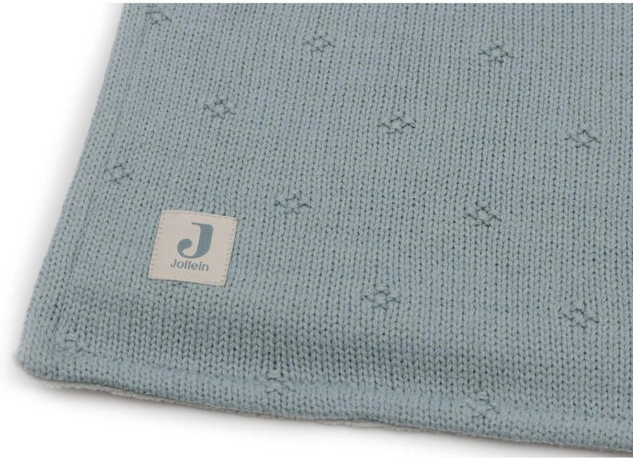 Jollein ledikant deken Cosy Knit Sea Green Velvet - Foto 2