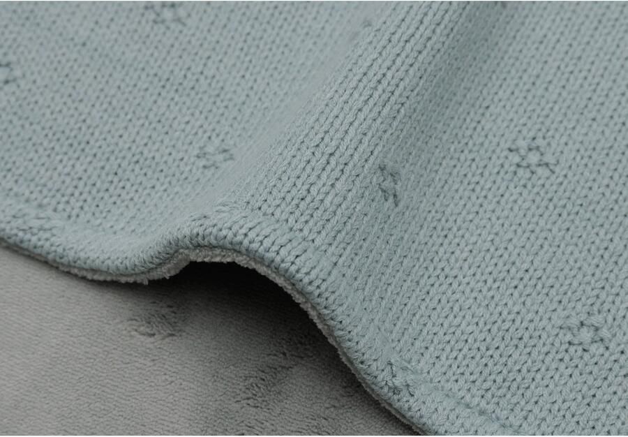 Jollein wiegdeken Cosy Knit Sea Green Velvet - Foto 3