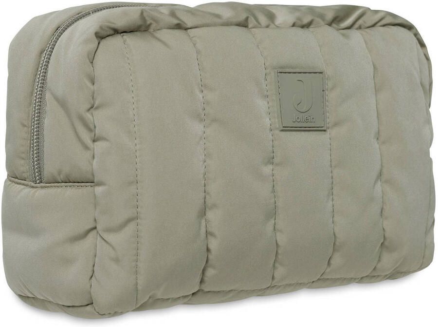 Jollein etui Puffed Olive Green Luieretui Groen Panterprint