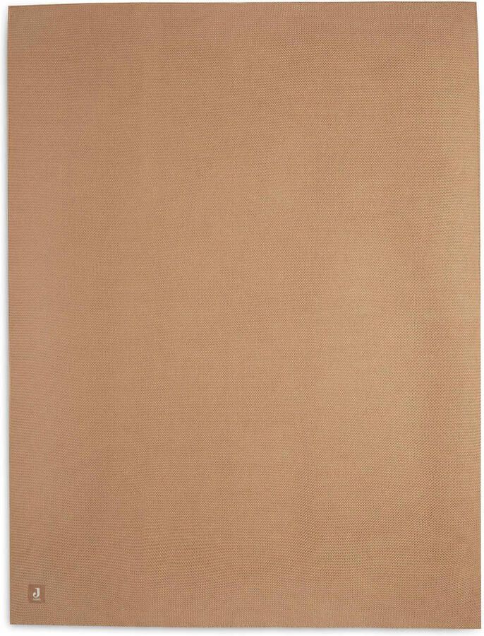 Jollein gebreide baby wiegdeken 75x100 cm Basic Knit Biscuit Babydeken Bruin