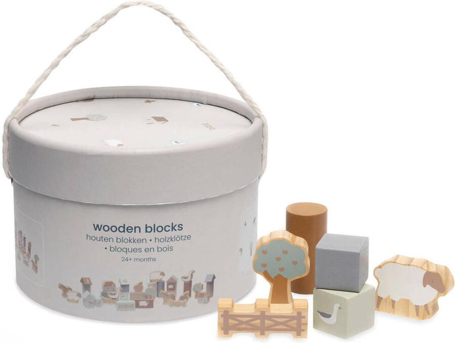 Jollein Houten blokken set 18x12 cm Farm Multi | Blokken van - Foto 3