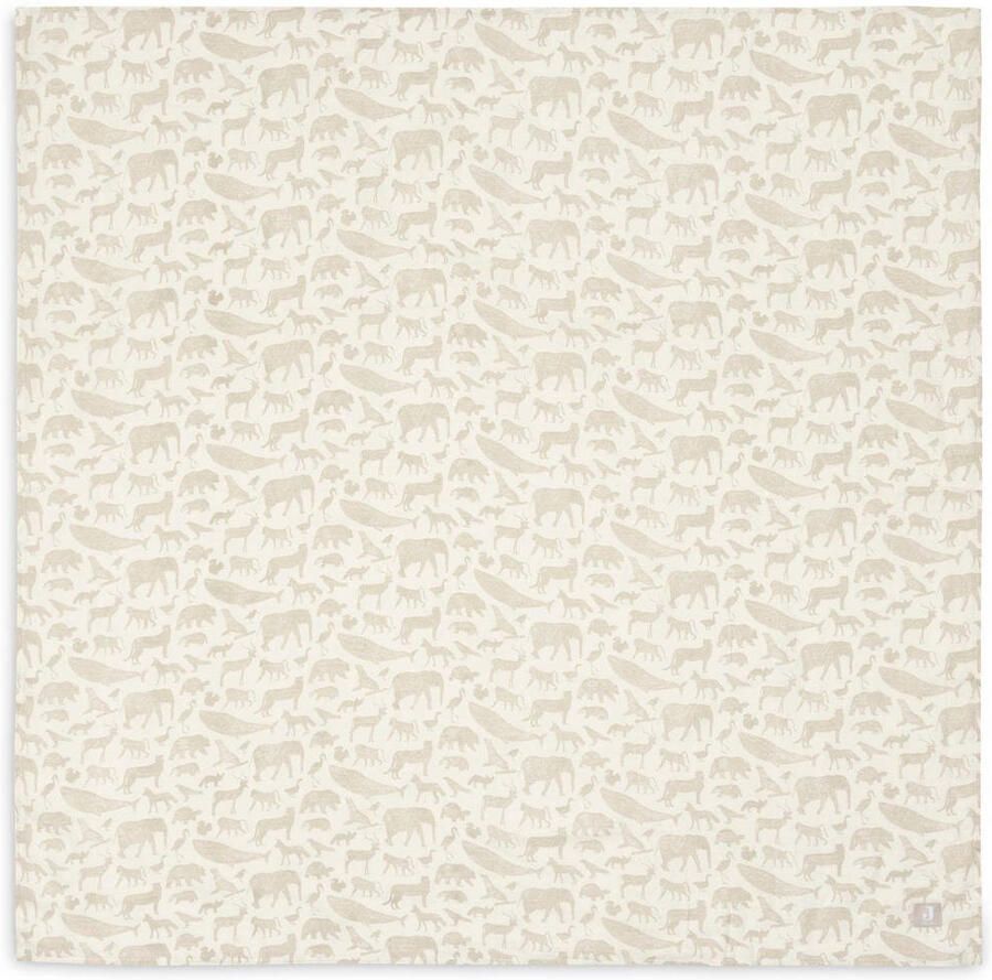 Jollein hydrofiele doek large 115x115cm Animals set van 2 Nougat Hydrofiele luiers Beige - Foto 2