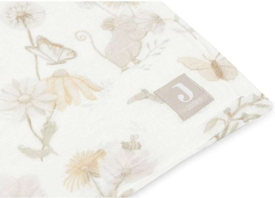 Jollein hydrofiele doek large 115x115cm Dreamy Mouse Ivory Hydrofiele luiers Wit - Foto 3