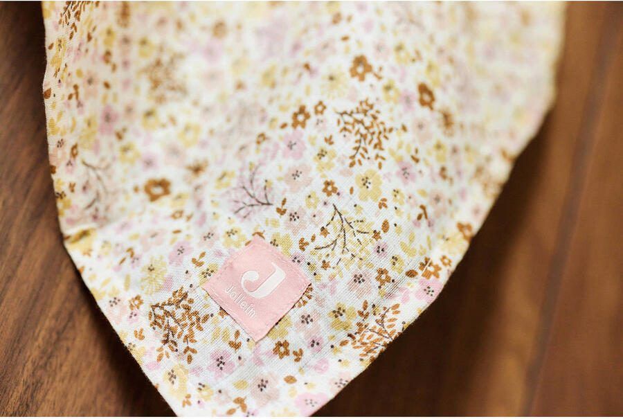 Jollein hydrofiele doek large Flower Fairies beige lila (set van 2) - Foto 3