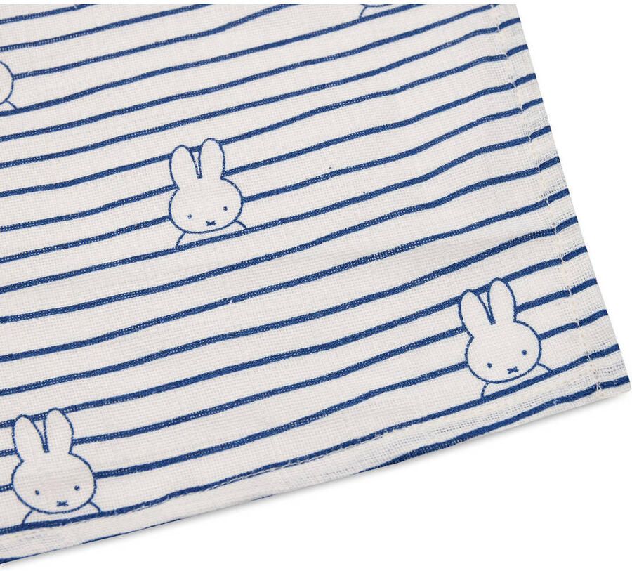 Jollein hydrofiele doek large Miffy Stripe Navy set van 2 Hydrofiele luiers Blauw - Foto 3