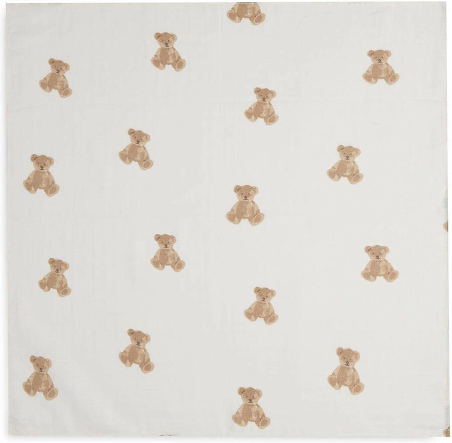 Jollein hydrofiele doek Small 70x70 cm Teddy Bear set van 3 Hydrofiele luiers Ecru - Foto 2